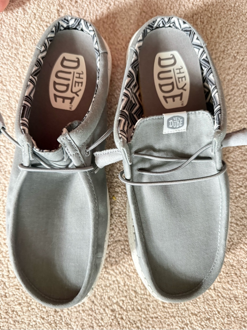 Hey Dude Men's Wally Slip-On Shoes in Gray
